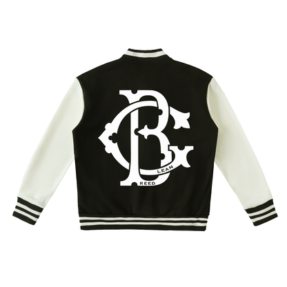 Clean Bread Two-Tone Fleeced Varsity Jacket
