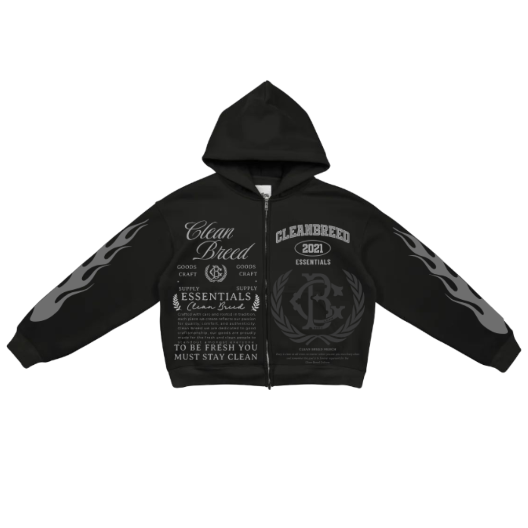 Clean Breed Crafted Goods Essentials Premium Heavyweight Zip-up Hoodie