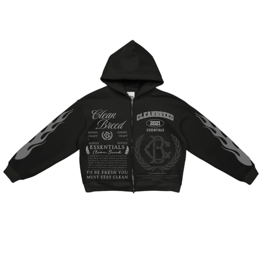 Clean Breed Crafted Goods Essentials Premium Heavyweight Zip-up Hoodie