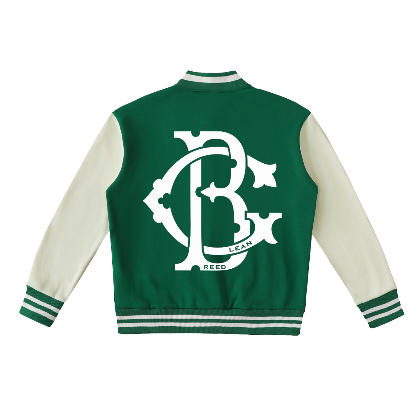 Clean Breed Two-Tone Fleeced Varsity Jacket