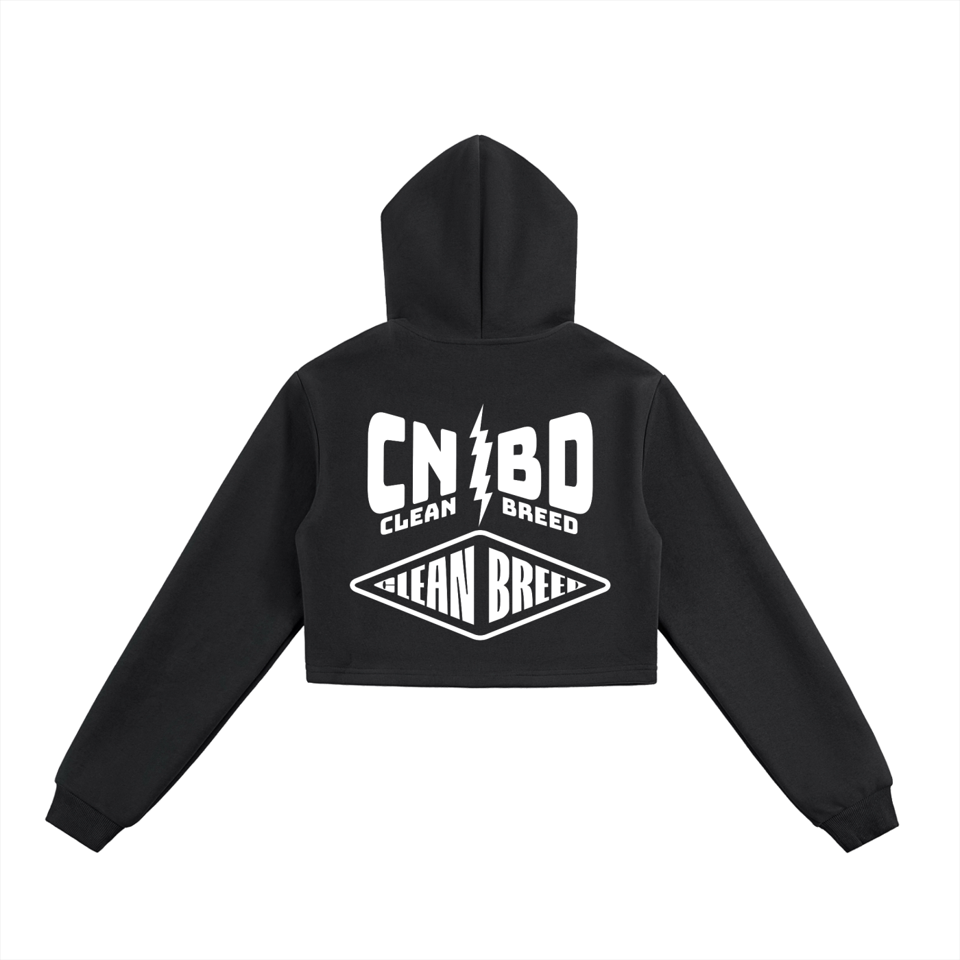 Clean Breed Essential Cropped Zip-Up Hoodie