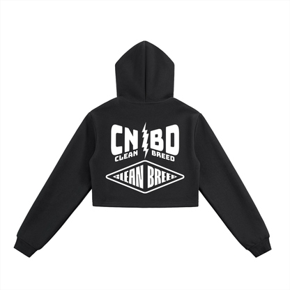 Clean Breed Essential Cropped Zip-Up Hoodie
