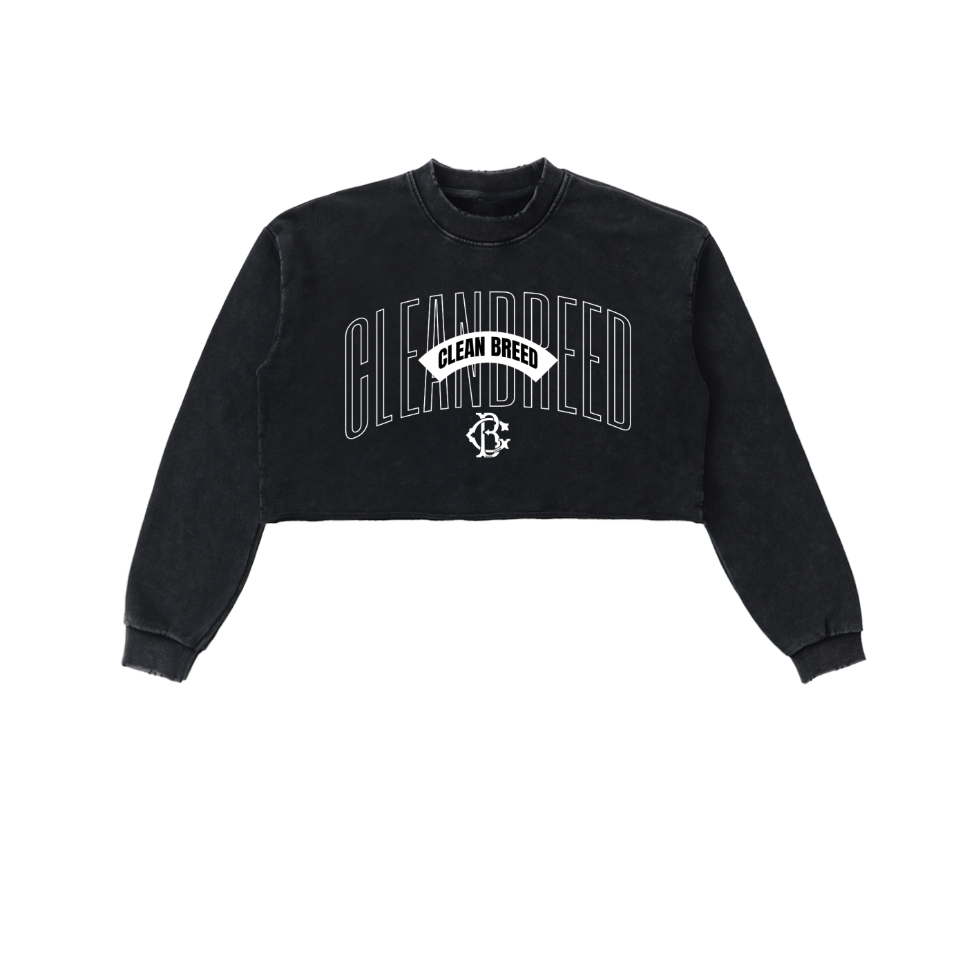 Clean Breed Raw Edge Cropped Sweatshirt