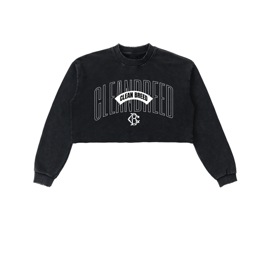 Clean Breed Raw Edge Cropped Sweatshirt