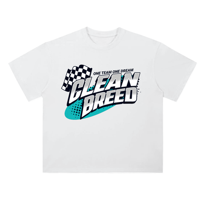 Clean Breed Raceway Heavyweight Drop Shoulder Cotton T-Shirt
