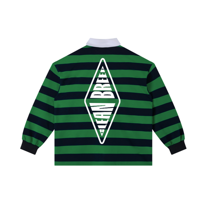 Clean Breed Color Block Stripe Polo Shirt